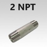 2 NPT Type 316 Stainless Pipe Nipples